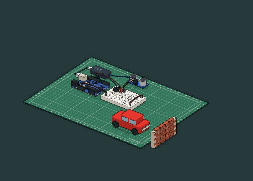 The Car reversing sensor bench